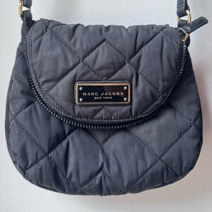 Marc Jacobs Black Quilted Shoulder Bag with Adjustable Strap